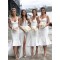 Short White Mermaid Bridesmaid Dresses 902222