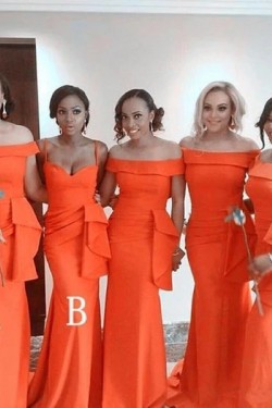 Long Mermaid Floor Length Bridesmaid Dresses 902223