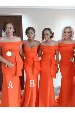 Long Mermaid Floor Length Bridesmaid Dresses 902223