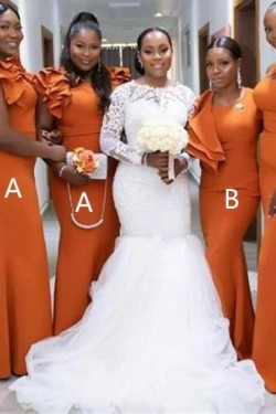 Long Mermaid Bridesmaid Dresses 902225