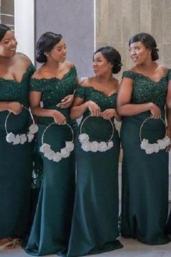 Long Mermaid Lace Off the Shoulder Bridesmaid Dresses 902226