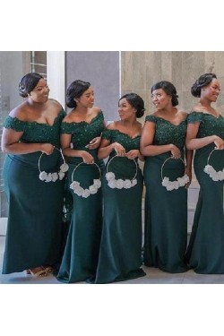 Long Mermaid Lace Off the Shoulder Bridesmaid Dresses 902226