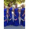 Long Royal Blue Mermaid One Shoulder Bridesmaid Dresses 902233