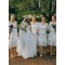 Short White Lace Bridesmaid Dresses with Sleeves 902234