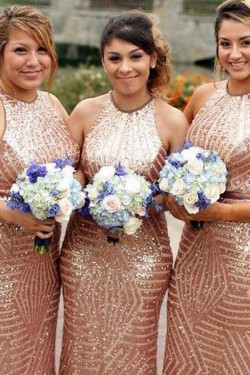Long Sequin Sparkle Bridesmaid Dresses 902236