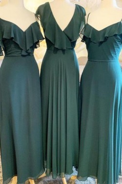 Long Chiffon Floor Length Bridesmaid Dresses 902238