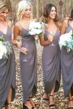 Sheath/Column Spaghetti Straps Bridesmaid Dresses 902240