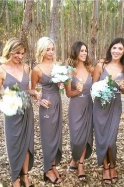Sheath/Column Spaghetti Straps Bridesmaid Dresses 902240