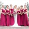 A-Line Off the Shoulder Long Bridesmaid Dresses 902241