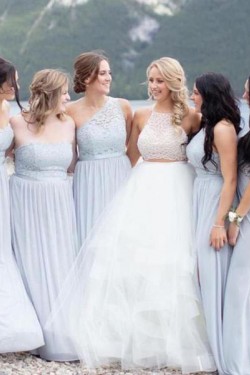 Long Chiffon and Lace Bridesmaid Dresses 902247