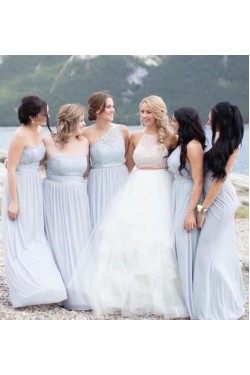 Long Chiffon and Lace Bridesmaid Dresses 902247