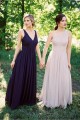 Long Navy Blue V Neck Chiffon Floor Length Bridesmaid Dresses 902248 Long Navy Blue V Neck Chiffon Floor Length Bridesmaid Dresses 902248