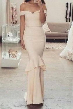 Mermaid Off the Shoulder Long Bridesmaid Dresses 902250