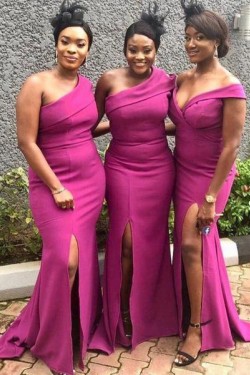 Long Mermaid Floor Length Bridesmaid Dresses 902259