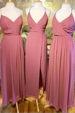 Long Chiffon Floor Length Bridesmaid Dresses 902269