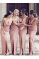 Long Pink Sheath Bridesmaid Dresses 902276