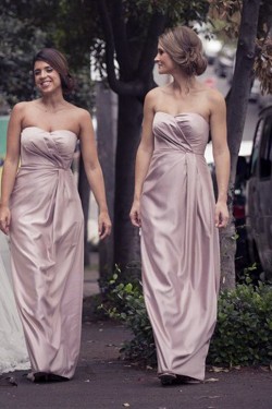 Sheath/Column Sweetheart Floor Length Bridesmaid Dresses 902288