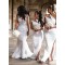 Long White One Shoulder Bridesmaid Dresses 902299