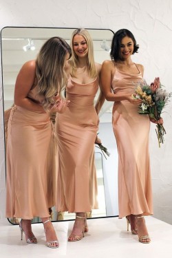Simple Spaghetti Straps Bridesmaid Dresses 902303