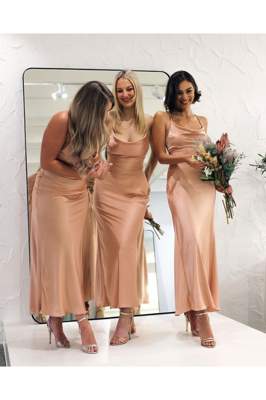 Simple Spaghetti Straps Bridesmaid Dresses 902303