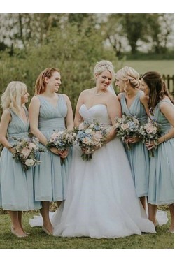 Short V Neck Bridesmaid Dresses 902309