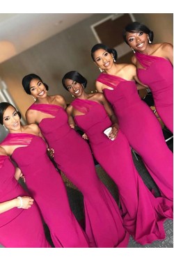 Long Mermaid One Shoulder Bridesmaid Dresses 902310