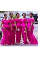 Long Mermaid FuchsiaOff the Shoulder Bridesmaid Dresses 902311