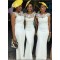 Long White Mermaid Lace Bridesmaid Dresses 902317