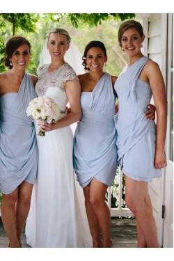 Short One Shoulder Bridesmaid Dresses 902330