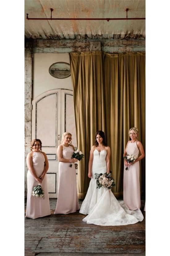 Long Pink Sheath/Column Floor Length Bridesmaid Dresses 902333 Long Pink Sheath/Column Floor Length Bridesmaid Dresses 902333