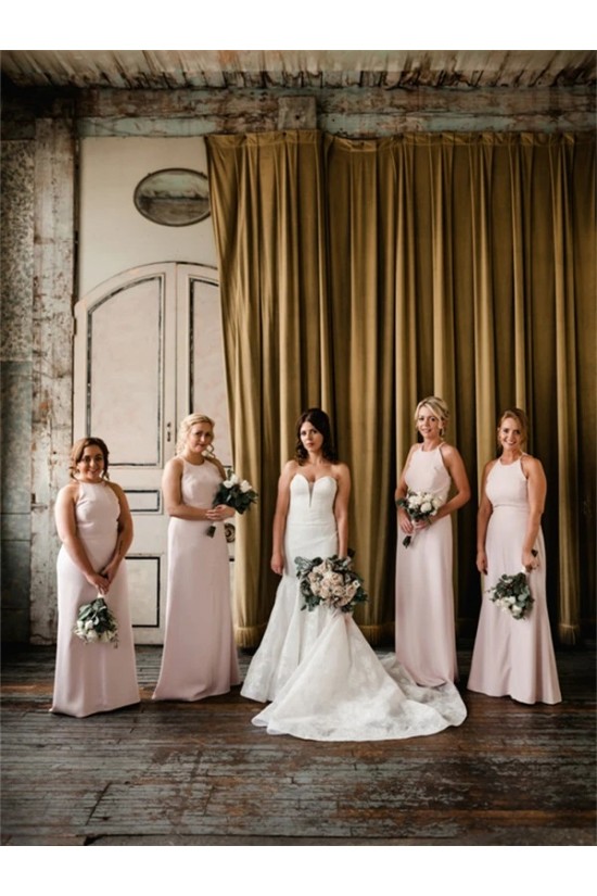 Long Pink Sheath/Column Floor Length Bridesmaid Dresses 902333 Long Pink Sheath/Column Floor Length Bridesmaid Dresses 902333