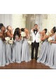 A-Line Long Chiffon Beaded Plus Size Bridesmaid Dresses 902335