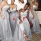 A-Line Long Chiffon Beaded Plus Size Bridesmaid Dresses 902335