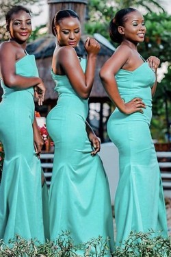 Long Mermaid One Shoulder Bridesmaid Dresses 902342