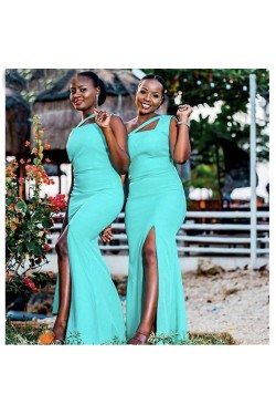 Long Mermaid One Shoulder Bridesmaid Dresses 902342