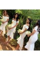 Short White Mermaid Off the Shoulder Bridesmaid Dresses 902344