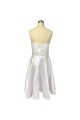 Short White Spaghetti Straps Beaded Bridesmaid Dresses 902345