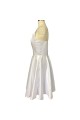 Short White Spaghetti Straps Beaded Bridesmaid Dresses 902345