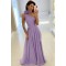 Long One Shoulder Lavender Chiffon Bridesmaid Dresses 902347