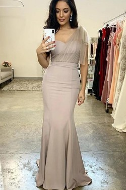Long Mermaid One Shoulder Bridesmaid Dresses 902350