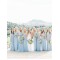 Long Blue Chiffon Floor Length Bridesmaid Dresses 902352