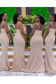 Long Pink Mermaid V Neck Bridesmaid Dresses 902359 Long Pink Mermaid V Neck Bridesmaid Dresses 902359