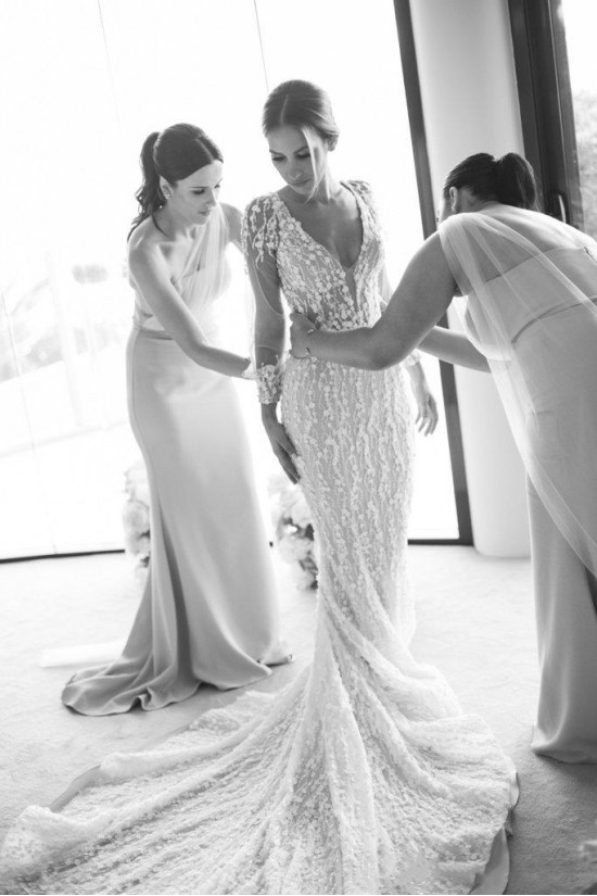 Long Pink Mermaid One Shoulder Bridesmaid Dresses 902361