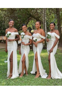 Long Mermaid Off the Shoulder Bridesmaid Dresses 902367