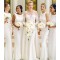 Long White Mermaid Floor Length Bridesmaid Dresses 902369