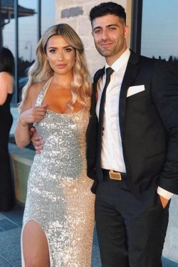 Long Silver Sequin Floor Length Bridesmaid Dresses 902373