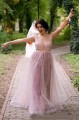 A-Line Lace and Tulle Long Bridesmaid Dresses 902378