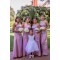 Long Lilac Strapless Floor Length Bridesmaid Dresses 902379