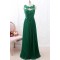 Long Green Lace and Chiffon Floor Length Bridesmaid Dresses 902380