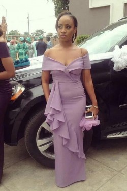 Long Off the Shoulder Bridesmaid Dresses 902385